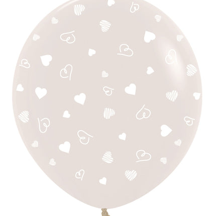 Ballons Herzen Klar 91cm 2Stk