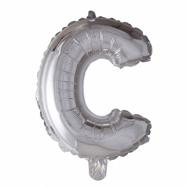 Folienballon Buchstabe C Silber XL 102cm leer