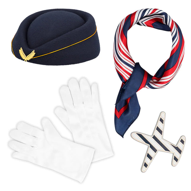 Stewardess Zubehör Set Damen