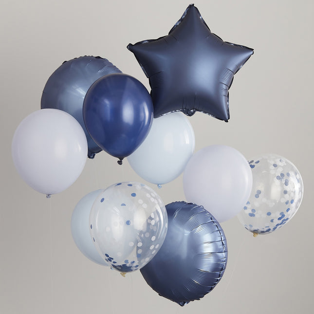 Blaue Luftballons Set Star