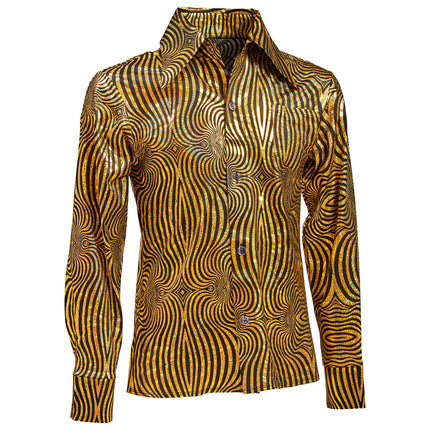 Disco 70S Bluse Gold Männer