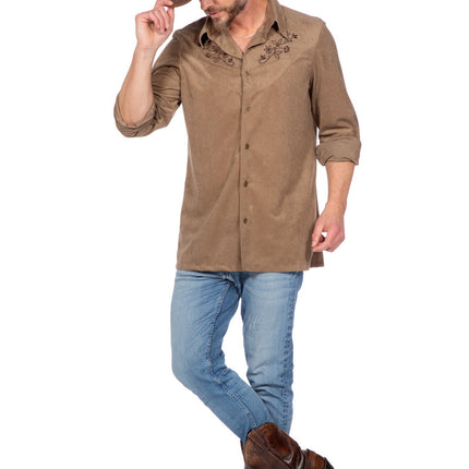 Western Bluse Braun Männer