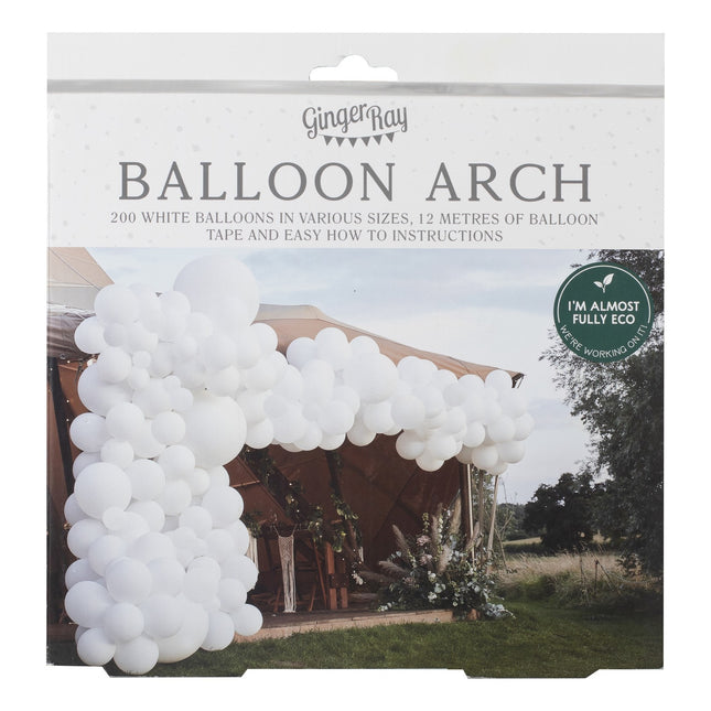 Weißer Ballonbogen XL DIY Set