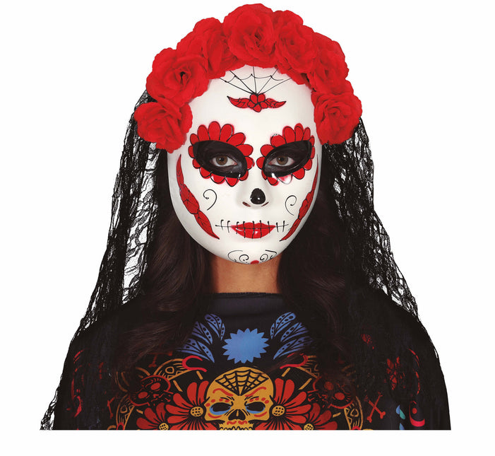 Dia De Los Muertos Maske Schleier