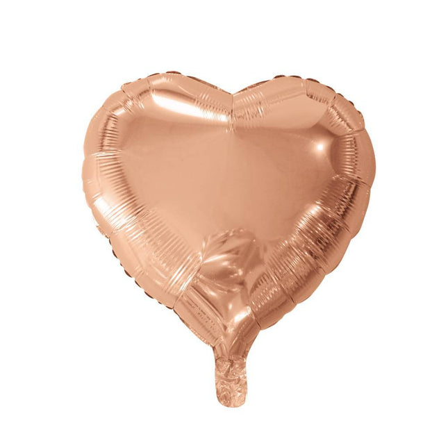 Helium Ballon Herz Rose Gold 46cm leer