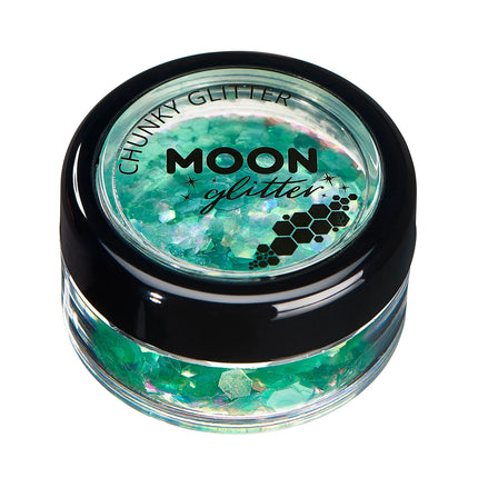 Moon Glitter Iridescent Chunky Glitter Grün 3g