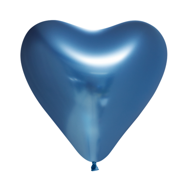 Herz Ballons Blau 30cm 6Stk