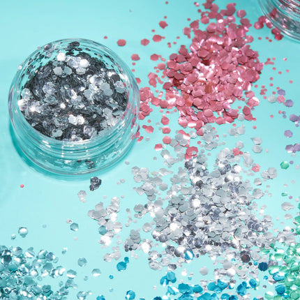 Moon Glitter Bio Chunky Glitter Silber 3g