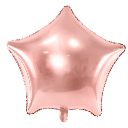 Heliumballon Star Rose Gold Leer 70cm