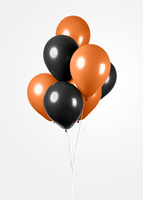 Ballons Schwarz/Orange 30,5cm 10Stk.