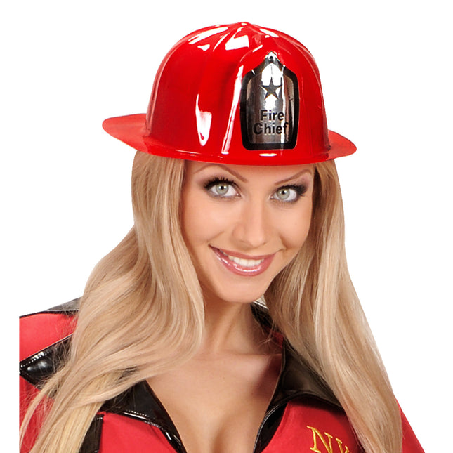 Feuerwehrhelm Rot Feuerwehrchef