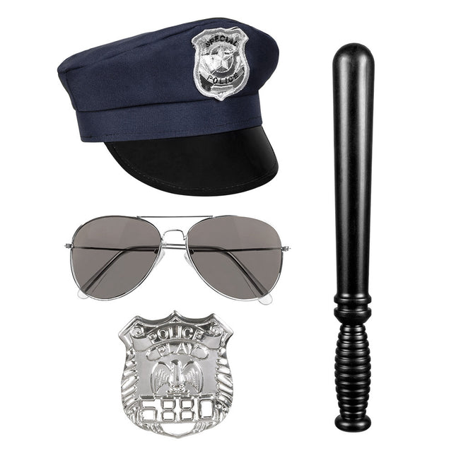 Kostüm-Set Polizei 33cm 4 Stück