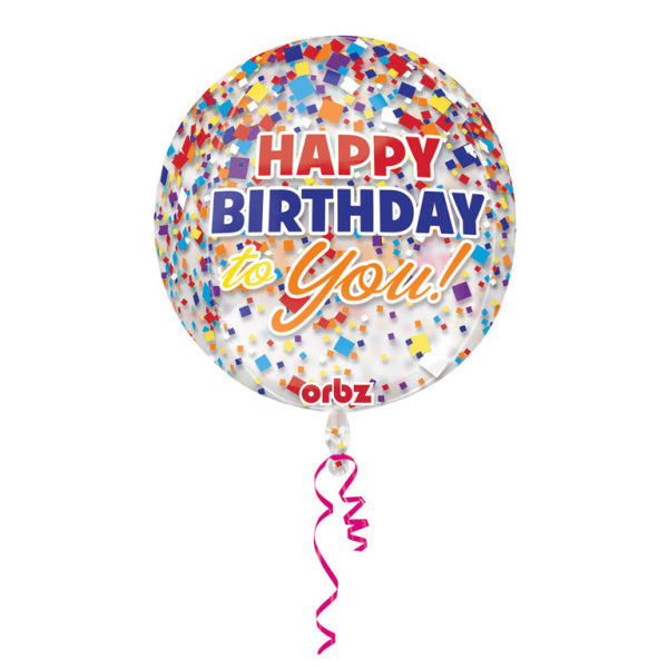 Helium Ballon Happy Birthday Leer 40cm