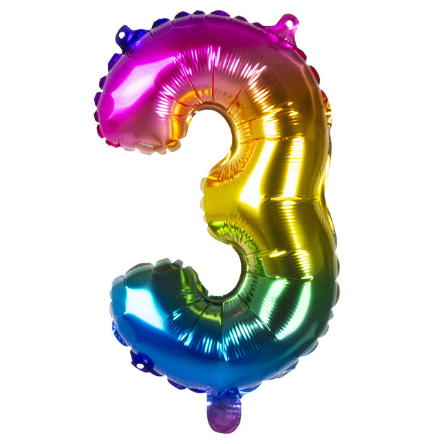 Regenbogen Figur Ballon 3 Jahre 36cm