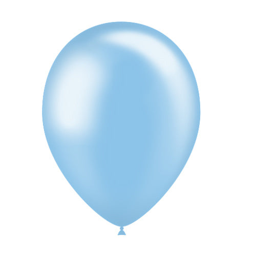 Hellblaue Luftballons Metallic 25cm 10Stück