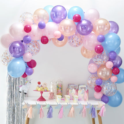 Pastellfarbener Ballonbogen DIY Set