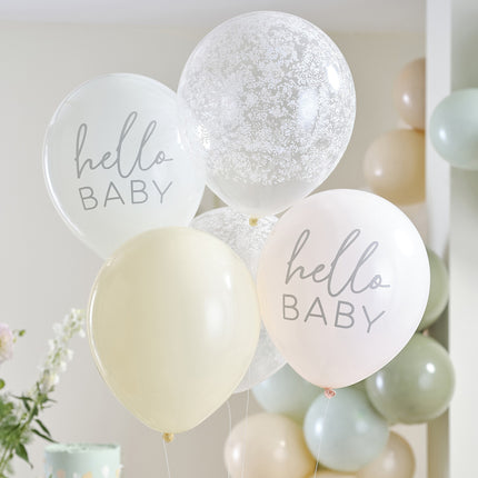 Baby Shower Ballons Hello Baby 5pcs