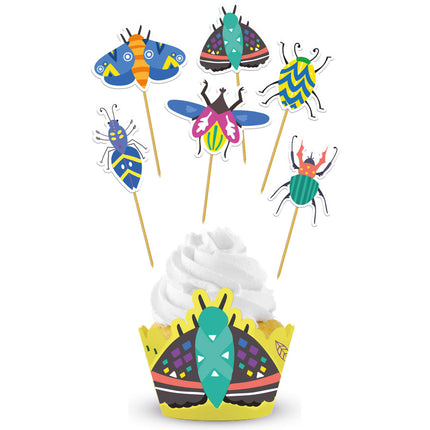 Insekten Cupcake Toppers 12 Stk.