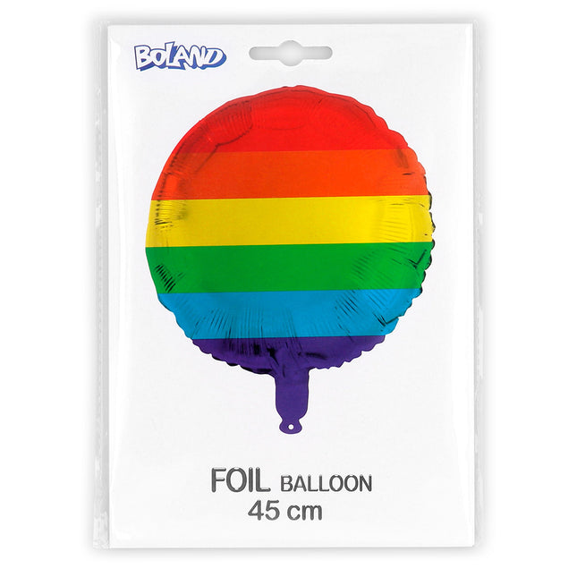 Regenbogen Helium Ballon Doppelseitig Leer 45cm