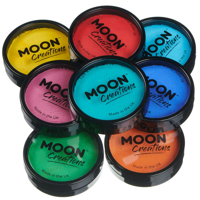 Moon Creations Pro Face Paint Cake Pots Dark Pink 36g