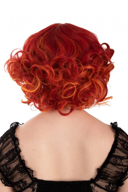 Perücke Arlene Kurz Mit Locken Rot Orange