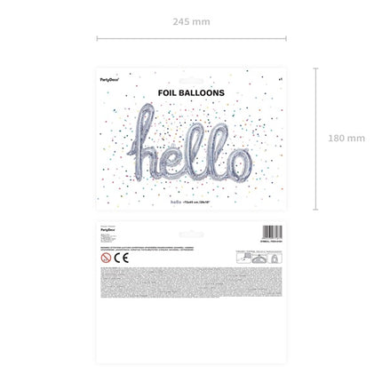 Folienballon Hello Holographic 72cm