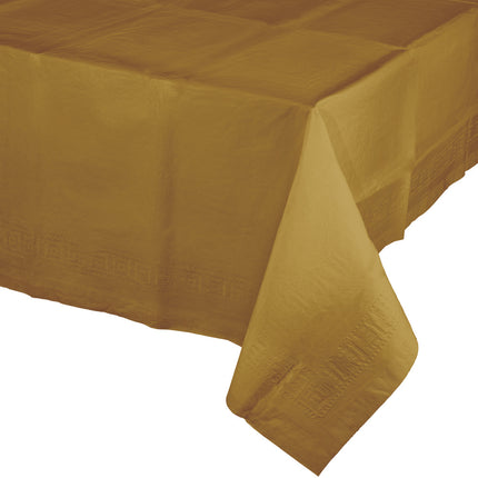 Gold Tischtuch Plastik 2.74m