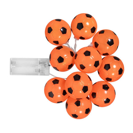 Lichtgirlande LED Orange Fußbälle 1,4m