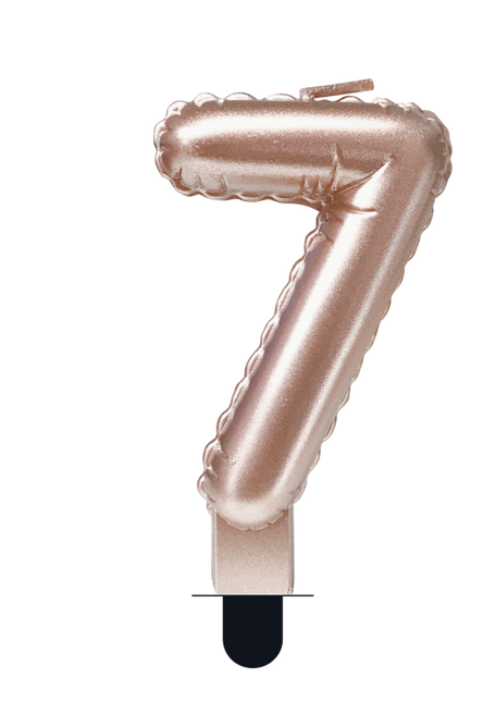 Kerze Folienballon Rose Gold 7 10cm