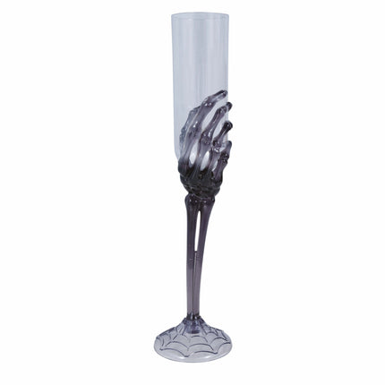 Halloween Glas Skelett Hand 25cm