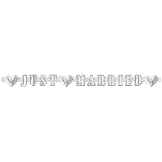 Just Married Buchstabengirlande 215cm