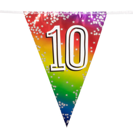 Regenbogengirlande 10 Jahre 6m