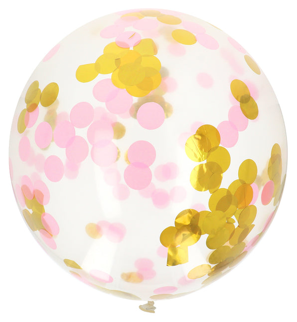 Konfetti Ballon Rosa Gold 61cm