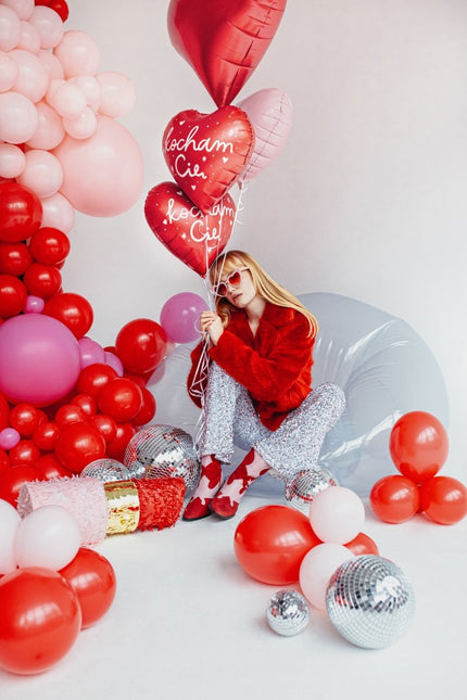 Foil balloon Heart ''Kocham Cię'', 45 cm, mix - Partywinkel - 5904555010758