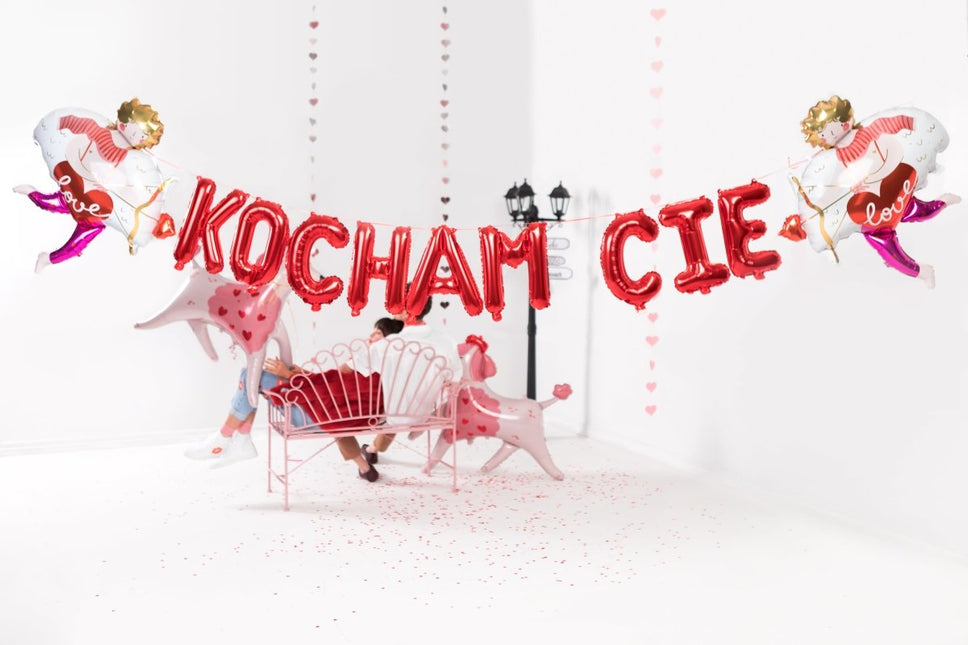 Foil balloon Kocham Cię, 285x40 cm, red - Partywinkel - 5904555012998