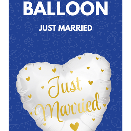 Hochzeit Helium Ballon Just Married Leer 45cm