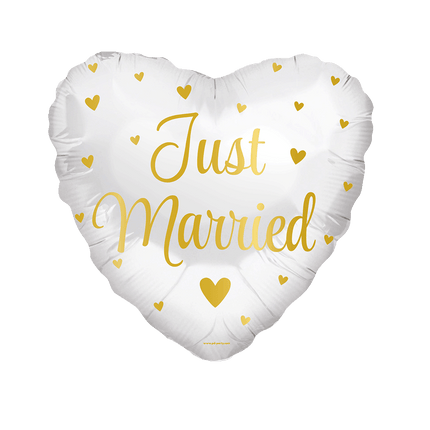 Hochzeit Helium Ballon Just Married Leer 45cm