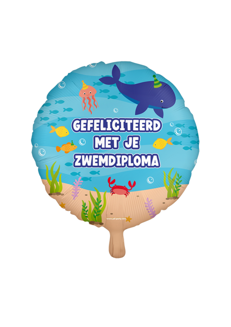 Schwimmzeugnis Heliumballon leer 45cm