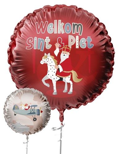 Sinterklaas Helium Ballon 45cm Leer