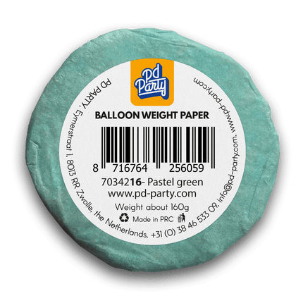 Groene Ballon Gewicht Pastel 160gr - Partywinkel - 8716764256059