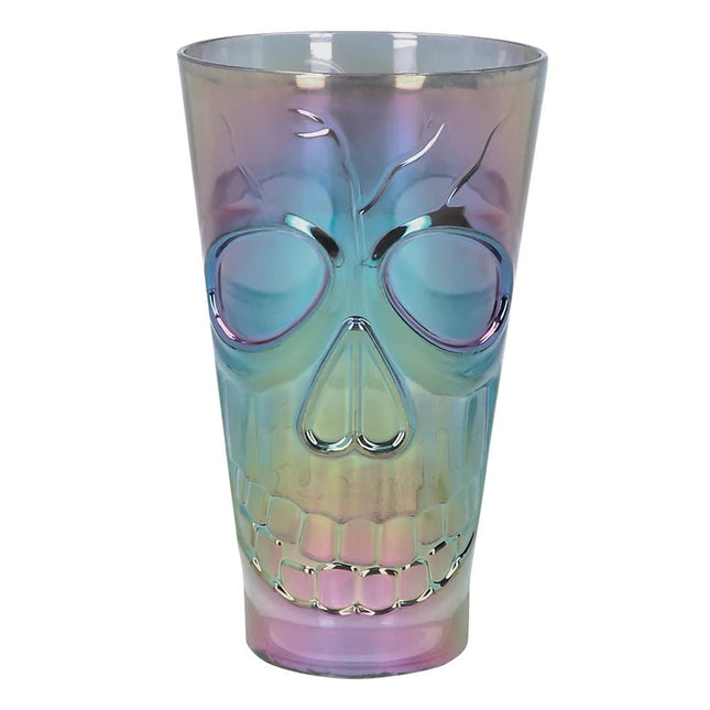 Halloween Beker Gekleurd Schedel 650ml - Partywinkel - 8712026722898