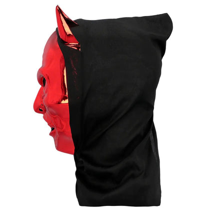 Halloween Masker Rood Duivel Met Kap - Partywinkel - 8712026723673