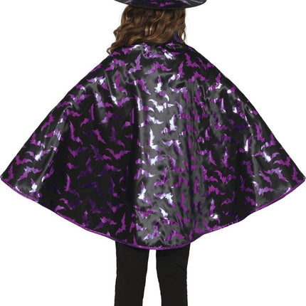 Halloween Verkleedset Kind Heksen Cape En Hoed 50cm - Partywinkel - 8434077190104