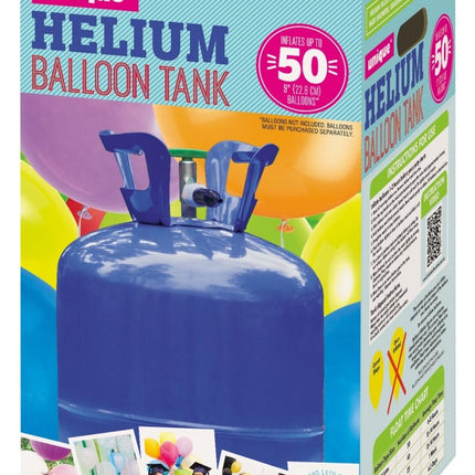 Helium Tank met 100 Ballonnen en Lint - Partywinkel - 8719267034025