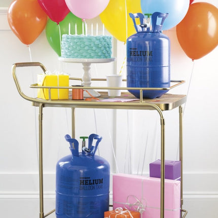 Helium Tank met 150 Ballonnen en Lint - Partywinkel - 8719267034032