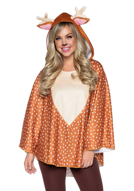 Hert Poncho Dames Leg Avenue - Partywinkel - 714718551135