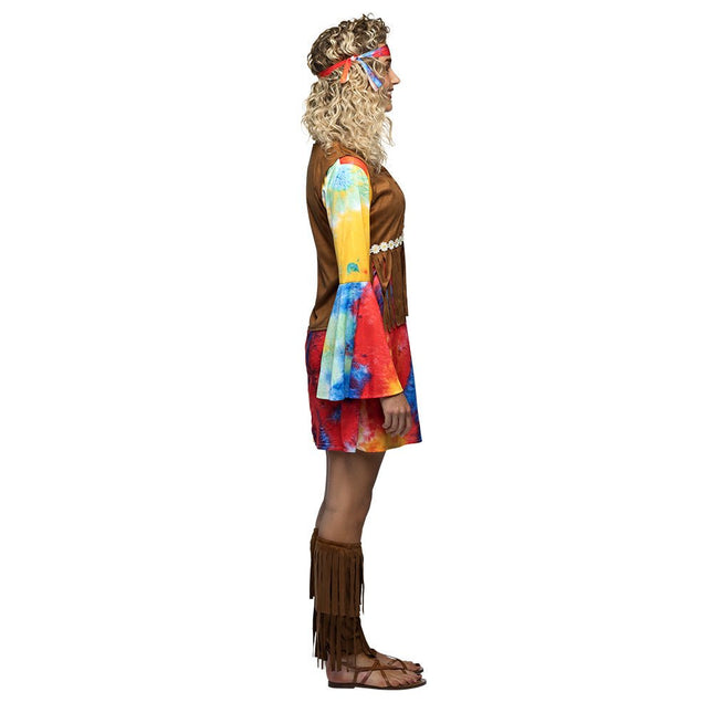 Hippie 60S Jurk Dames Peace - Partywinkel - 8712026844675