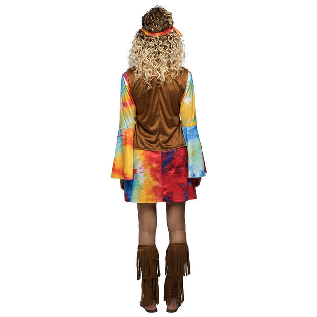 Hippie 60S Jurk Dames Peace - Partywinkel - 8712026844675