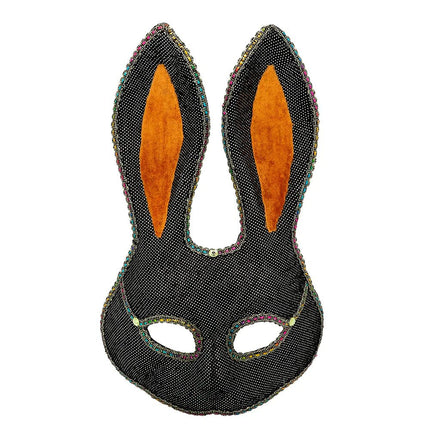 Konijn Masker Zwart - Partywinkel - 8712026001870