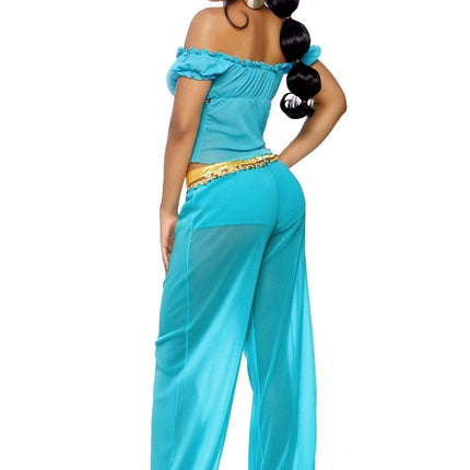 Prinzessin Jasmine Kostüm Blau Damen Leg Avenue